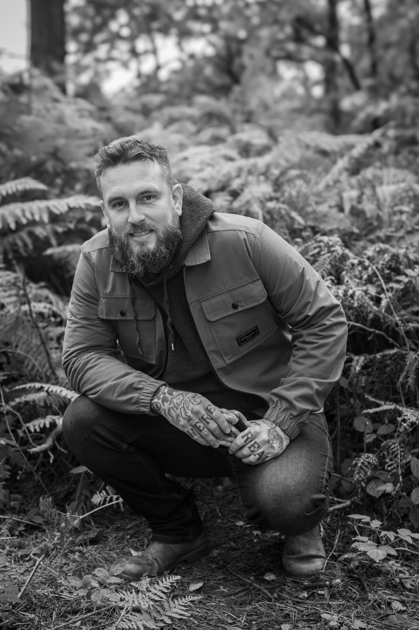 Liam Rebel, specialist realism tattoo artist, focused on a detailed portrait tattoo in his Sheffield studio