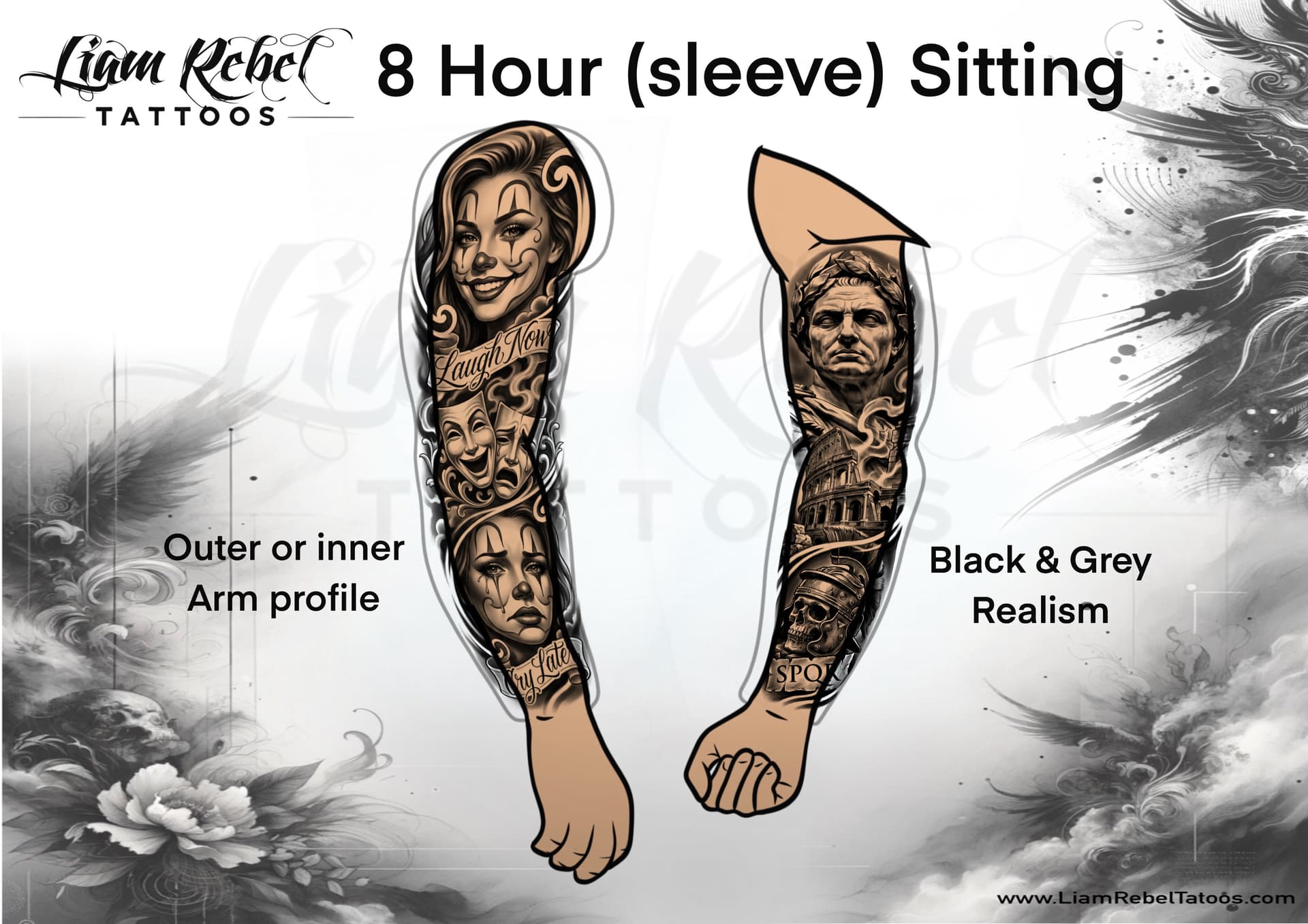 Full outer and inner arm sleeve profile — 8-hour arm sleeve sitting guide